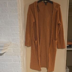 Forever 21 Rust Ribbed Cardigan